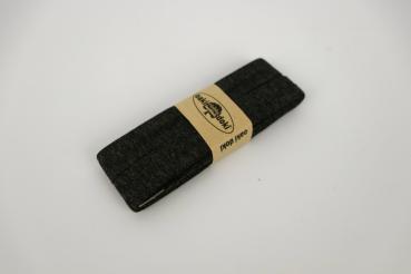 Oaki Doki Jersey Schrägband gefalzt 3m Coupon Anthrazit meliert